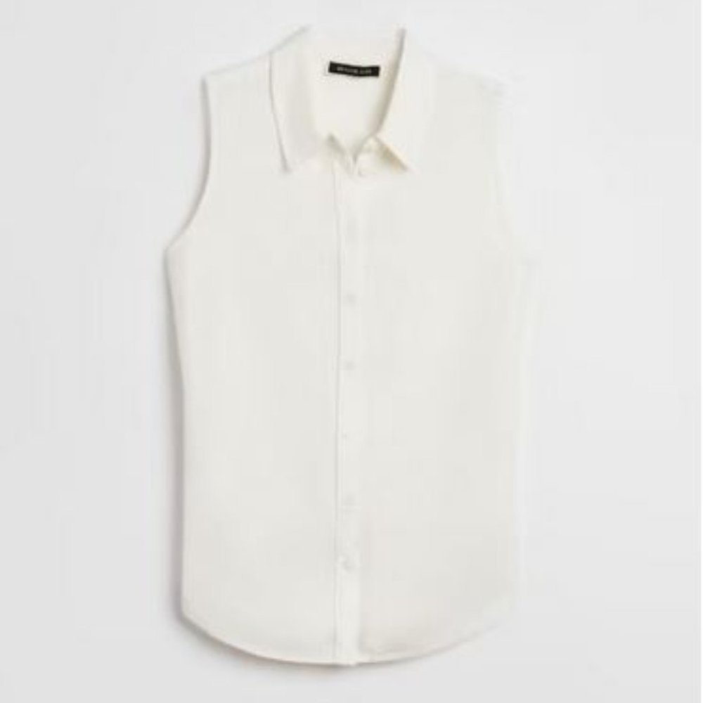 MELANIE LYNE: Tie Front Button Down Shirt - ivory - Picture 5 of 11